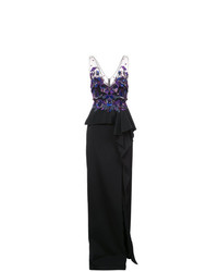 Marchesa Notte Sequined Column Gown