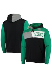 Mitchell & Ness Black Boston Celtics Hardwood Classics Colorblock Pullover Hoodie