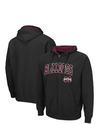 Colosseum Black Mississippi State Bulldogs Arch Logo 30 Full Zip Hoodie