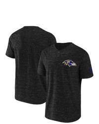 NFL X DARIUS RUCKE R Collection By Fanatics Black Baltimore Ravens Slub Henley T Shirt