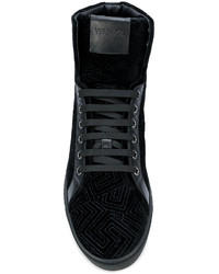 Versace Embroidered High Top Sneakers