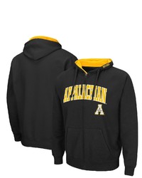 Colosseum Black Appalachian State Mountaineers Arch Logo 30 Full Zip Hoodie