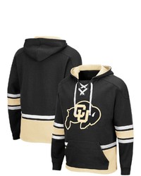 Colosseum Black Colorado Buffaloes Lace Up 30 Pullover Hoodie