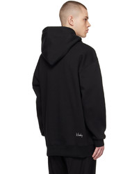 N. Hoolywood Black Embroidered Hoodie