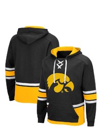 Colosseum Black Iowa Hawkeyes Lace Up 30 Pullover Hoodie At Nordstrom