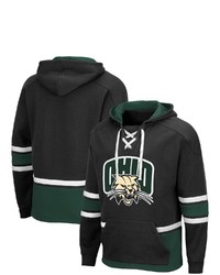 Colosseum Black Ohio Bobcats Lace Up 30 Pullover Hoodie At Nordstrom