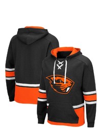 Colosseum Black Oregon State Beavers Lace Up 30 Pullover Hoodie