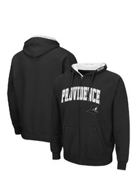 Colosseum Black Providence Friars Arch Logo 30 Full Zip Hoodie