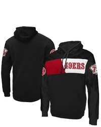 Mitchell & Ness Black San Francisco 49ers 75th Anniversary Faithful To The Bay Colorblock Pullover Hoodie