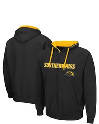 Colosseum Black Southern Miss Golden Eagles Arch Logo 20 Full Zip Hoodie At Nordstrom