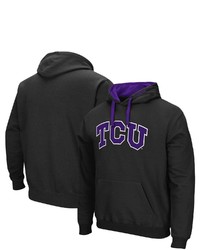 Colosseum Black Tcu Horned Frogs Arch Logo 20 Pullover Hoodie
