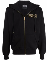 VERSACE JEANS COUTURE Embroidered Logo Zipped Hoodie