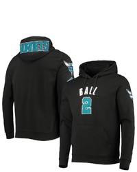 PRO STANDARD Lamelo Ball Black Charlotte Hornets Team Player Pullover Hoodie At Nordstrom