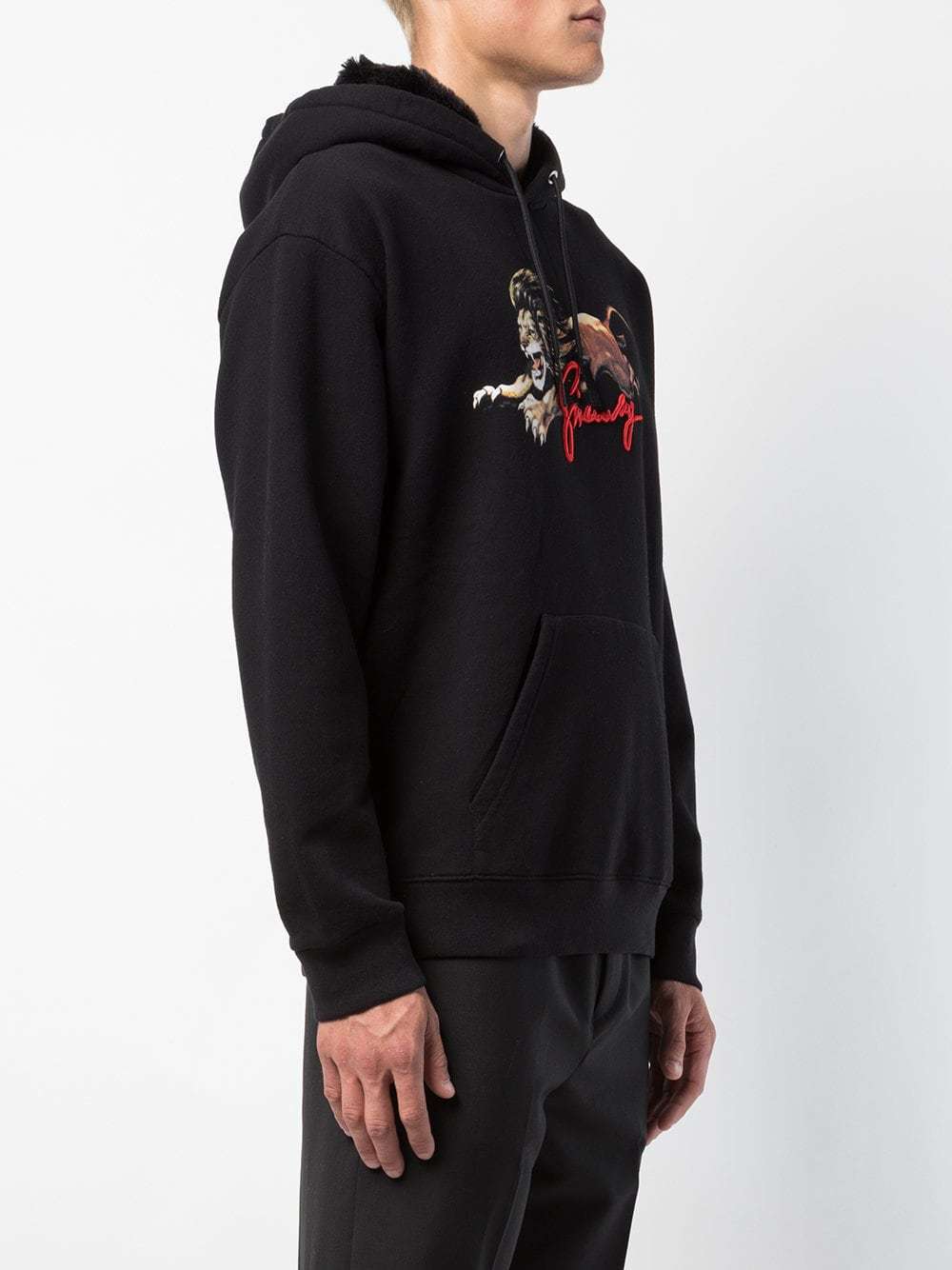 Givenchy Lion Print Embroidered Hoodie 806 farfetch