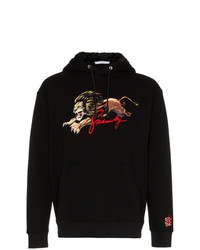 Givenchy Lion Print Embroidered Hoodie