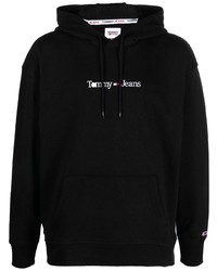 Tommy Jeans Logo Embroidered Drawstring Hoodie
