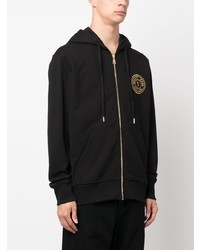 VERSACE JEANS COUTURE Logo Embroidered Zipped Hoodie