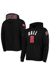 PRO STANDARD Lonzo Ball Black Chicago Bulls Team Player Pullover Hoodie At Nordstrom