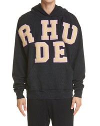 Rhude Varsity Logo Letters Cotton Hoodie