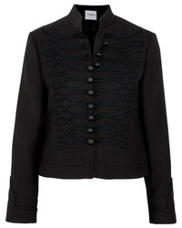 Vilshenko Dina Embroidered Wool Felt Jacket Black