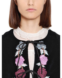 Blugirl Floral Embroidered Velvet Jacket