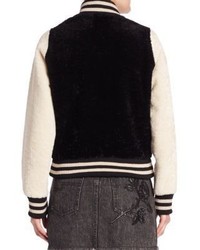 Marc Jacobs Mickey Fur Varsity Jacket