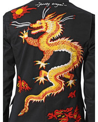Valentino Dragon Embroidered Gabardine Jacket
