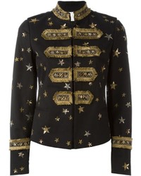 Valentino Star Embroidered Band Jacket