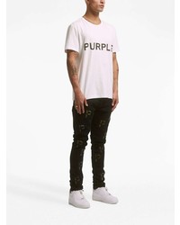 purple brand Embroidered Logo Lor Rise Jeans