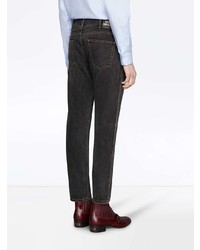 Gucci Embroidered Motif Slim Fit Jeans