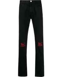 Raf Simons Knee Embroidery Slim Fit Jeans