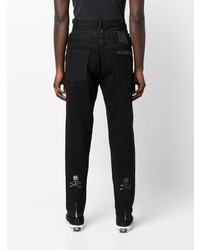 Mastermind World Logo Embroidered Ankle Zip Jeans