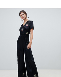 Asos Tall Asos Design Tall Tea Jumpsuit With Embroidery And