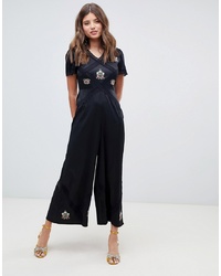 ASOS DESIGN Tea Jumpsuit With Embroidery And