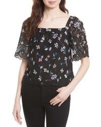 Rebecca Taylor Layla Embroidered Lace Top