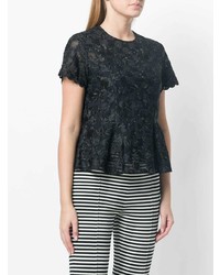 Comme Des Garçons Noir Kei Ninomiya Embroidered Lace T Shirt