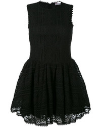 RED Valentino Embroidered Lace Skater Dress