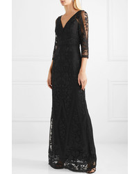 Marchesa Notte Guipure Lace And Embroidered Tulle Gown