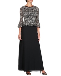 Alex Evenings Mock Two Piece Gown