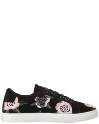 Rebecca Minkoff Bleecker Floral Embroidery Lace Up Casual Shoes