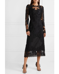 Dolce & Gabbana Embroidered Lace And Midi Dress