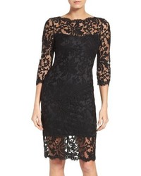 Tadashi Shoji Embroidered Lace Sheath Dress