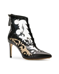 Francesco Russo Embroidered Detail Ankle Boots