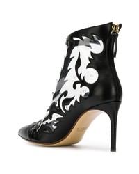 Francesco Russo Embroidered Detail Ankle Boots