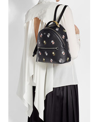 Fendi Embroidered Leather Backpack