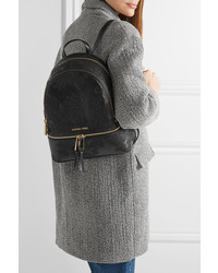 MICHAEL Michael Kors Michl Michl Kors Rhea Embroidered Leather Backpack Black