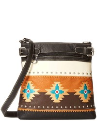 Black Embroidered Leather Bag