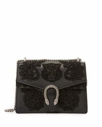 Gucci Dionysus Medium Embroidered Shoulder Bag Black