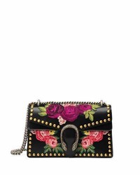 Gucci Dionysus Small Embroidered Shoulder Bag Blackmulti