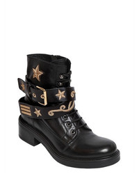 Strategia 30mm Military Embroidered Leather Boots